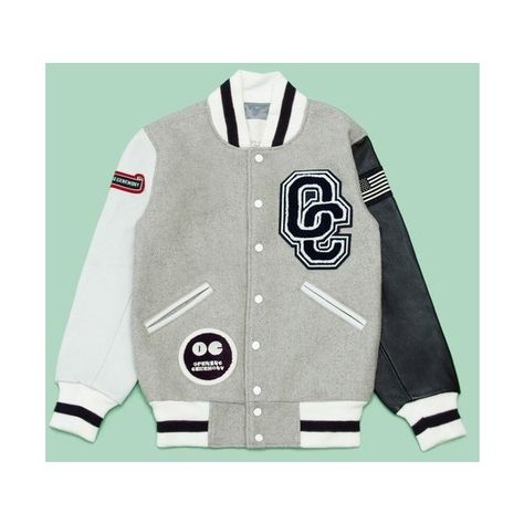 Opening Ceremony Oc Varsity Patch Jacket (£320) ❤ liked on Polyvore featuring outerwear, jackets, grey, varsity jacket, college jacket, letterman jackets, grey varsity jacket and varsity style jacket Grey Varsity Jacket, Givenchy Jacket, Patch Jacket, College Jackets, Letterman Jacket, Patches Jacket, College Sports, Baseball Jacket, Opening Ceremony