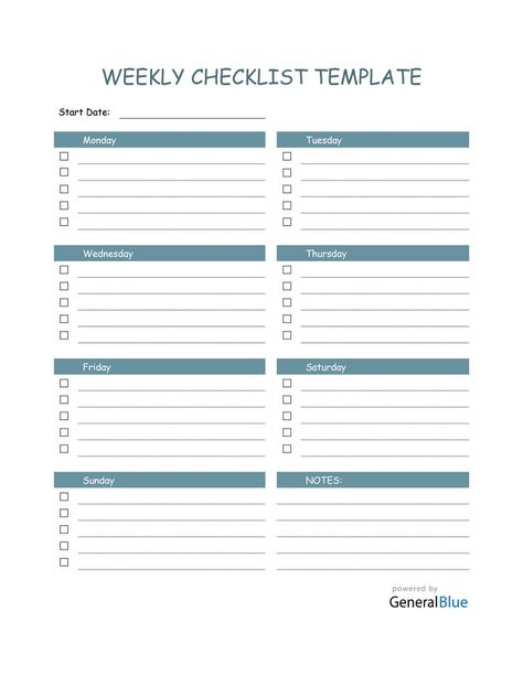 Set up your weekly tasks using this weekly checklist template. It’s printable, customizable, editable, and downloadable in Word. Weekly Checklist Template, Blank Checklist Template, Daily Checklist Template, University Checklist, Blank Checklist, Weekly Checklist, Webpage Template, Infographic Resume, Awards Certificates Template