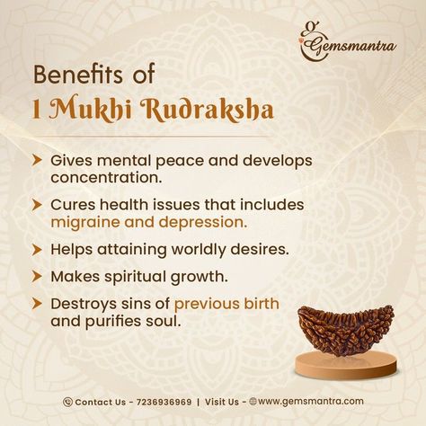 Rudraksha are holy beads that along with powering you spiritually, have many health benefits.

Know more about rudraksha's meaning, it's origin and use.

DM us for consultancy or to shop genuine rudraksha.
WhatsApp us - 7236936969 Rudraksha Meaning, Jyotish Remedy, Rudraksha Mala, Life Mantras, Astrology Chart, Migraine, Spiritual Growth, Mantra, Health Benefits