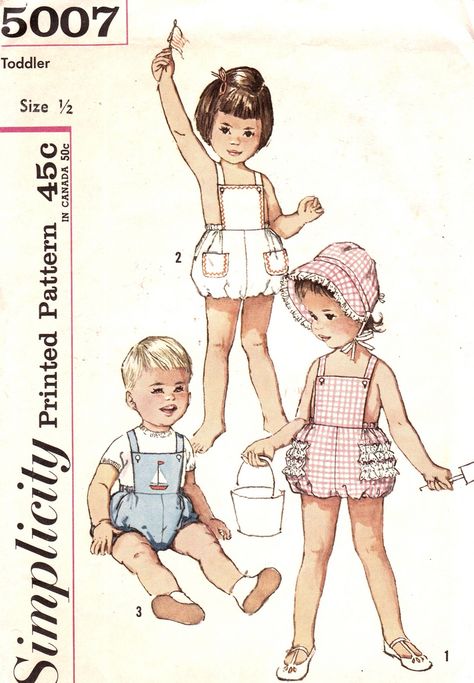 Embroidered Sailboat, Baby Romper Sewing Pattern, Romper Sewing Pattern, Trendy Sewing Patterns, Bonnet Pattern, Childrens Sewing Patterns, Vintage Toddler, Romper Pattern, Trendy Sewing