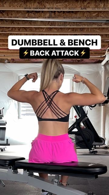 dumbbell workouts for women on Instagram: "⚡️BACK ATTACK⚡️ using a pair of dumbbells and a bench ⬇️ this one came straight from inside @movementwithjulie weekly workout plan 📲 Note: all “no bench” alternates are always available in the app, so you do not need a bench to complete my workouts! With that being said, an adjustable bench can be very helpful as it just increases the amount of variations of movements that you can do from week to week 🔥👊🏼👏🏼 here is the BACK BURNOUT ⬇️ 10 both arm Dumbbell Workouts For Women, Dumbbell Workouts, Adjustable Bench, Bench Workout, Shoulder Exercises, Workouts For Women, Weekly Workout Plans, Weekly Workout, Dumbbell Workout