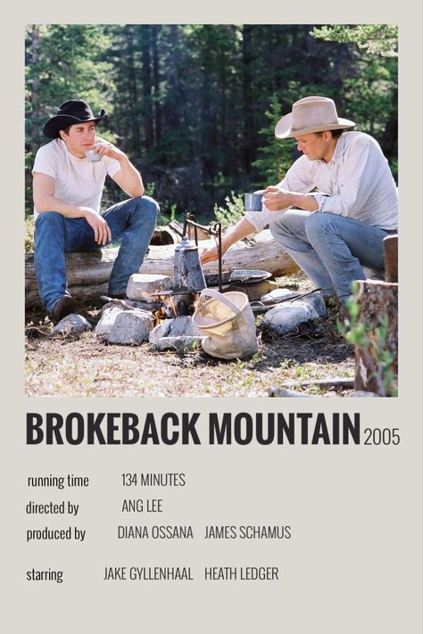 Mountain Polaroid, Minimalist Polaroid Poster, Mountain Aesthetic, Ang Lee, Brokeback Mountain, Film Posters Minimalist, Film Poster Design, Polaroid Poster, Movie Poster Wall