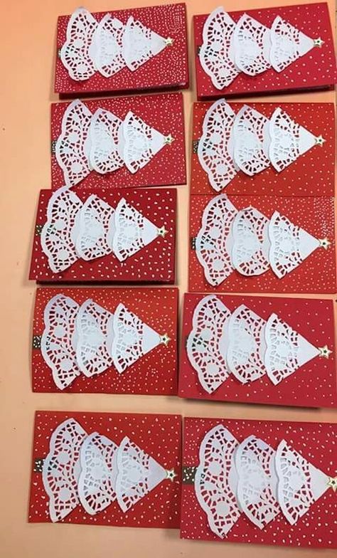 Julkransar Diy, Christmas Cards Kids, Christmas Crafts For Kids To Make, Christmas Tree Cards, Christmas Card Crafts, Preschool Christmas, Easy Christmas Diy, Diy Christmas Cards, Noel Christmas