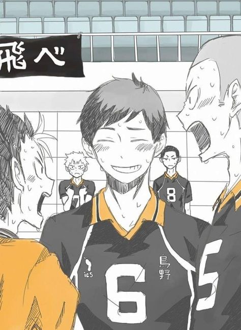 Second years, Ennoshita is the next captain || Haikyuu || credits to the artist Kunimi Akira, Nishinoya Yuu, Haikyuu Karasuno, Haikyuu Funny, Haikyuu 3, Haikyuu Ships, Haikyuu Manga, Haikyuu Characters, K K