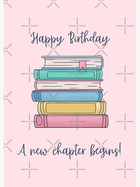 "Book Birthday Card - Happy Birthday, a New Chapter Begins! - Bookworm" Greeting Card for Sale by PixelElf Book Worm Birthday Theme, Book Cards Ideas, Birthday Card Book, Bookish Birthday, Happy Birthday Book, A New Chapter Begins, Book Birthday, Happy Birthday Wallpaper, Birthday Wallpaper