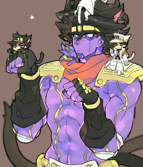 Star Platinum, An Anime, Anime Character, Platinum, Hair, Anime, Black