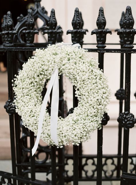 Traditional Southern Wedding, Wedding Door Wreaths, Virgil Bunao, Church Doors, Cheap Wedding Centerpieces, Bloom Photography, Wedding Doors, Baby Wreath, Simple Wedding Decorations