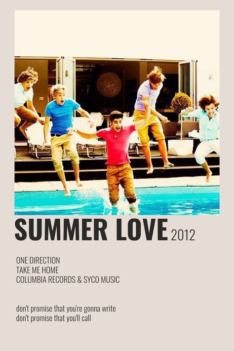 Summer Love One Direction, Love Polaroid, Polaroid Camera Pictures, One Direction Room, Song Cards, Picture Heart, Alt Posters, 1d Songs, Song Posters