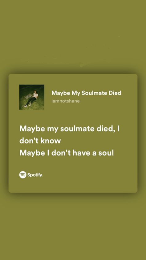 Maybe my soulmate died ı dont know Soulmate Died, Lyrics Lockscreen, Songs That Describe Me, Blue Quotes, My Soulmate, Spotify Lyrics, Sketchbook Art Journal, Describe Me, Pretty Lyrics