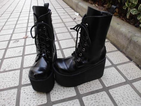 Steampunk Black, High Platform Boots, Sweet Lolita, Gothic Lolita, Boots Shoes, Platform Boots, Winter Boot, Combat Boots, Shoe Boots