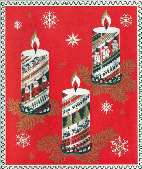 Vintage Christmas Candles, Christmas Nostalgia, Jingle Jangle, Greeting Card Christmas, Retro Vintage Christmas, Kitsch Christmas, Vintage Christmas Greeting Cards, A Vintage Christmas, Brown Christmas