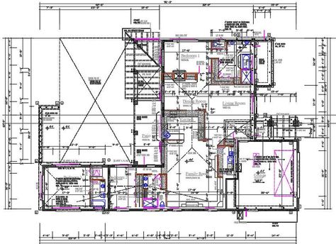 60'X90' Single Storey House Floor Plan CAD Drawing DWG File - Cadbull Single Storey House, House Layout Plans, Drawing Block, Plan Drawing, Roof Detail, Autocad Drawing, Ground Floor Plan, Architect House, House Floor