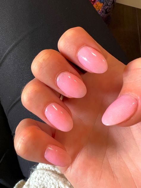 Almond Shaped Dip Powder Nails, Short Almond Dip Nails Summer, Dip Powder Nails Pink, Almond Neutral Nails, Almond Dip Nails, Pink Dip Powder Nails, Pink Dip Nails, Pink Oval Nails, Pink Sparkle Nails