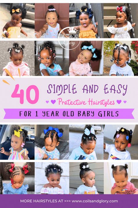 Styling Baby Girl Hair, Hairstyles For 1 Year Baby Girl Black Braids, Easy Hairstyles For Baby Girl Hair, Baby Hair Styles Black, 6 Month Hair Styles Baby Girl, Cute Baby Hairstyles 1 Year, Easy Hairstyles For Toddlers Girls Black, Natural Hairstyles For Toddlers Black, 9 Month Old Baby Hairstyles