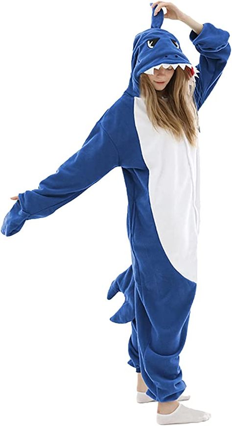 Adult Shark Pajamas Adult Cosplay Costume Shark One Piece Animal Pajamas Homewear Sleepwear for Women Men Shark Onesie, Shark Pajamas, Shark Costume, Adult Onesie Pajamas, Shark Costumes, Onesie Costumes, Kids Onesies, Animal Pajamas, Sleepwear For Women