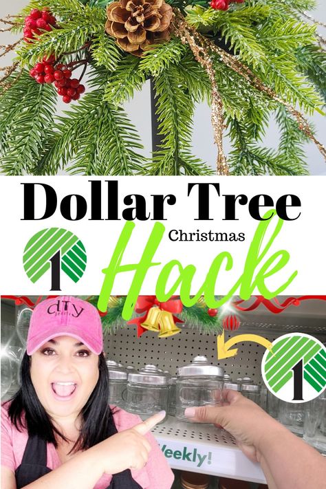 Dollar Tree Santa Ornament, Dollar Tree Snow Globes Diy, Dollar Store Centerpiece Ideas Christmas, Dollar Tree Christmas Craft Ideas, Dollar Tree Holiday Decor Diy, Dollar Tree Candy Jar Ideas, Dollarama Christmas Decor, Dollar Tree Christmas Tree Crafts, Dollar Tree Xmas Crafts