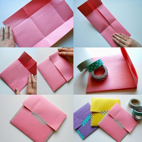 Construction paper envelope for quarter-fold DIY cards. Also in link - cute printable Easter cards. Construction Paper Envelope, Printable Easter Cards, How To Make An Envelope, Diy Envelope, Small Envelopes, Paper Envelope, Easter Card, Construction Paper, Love More