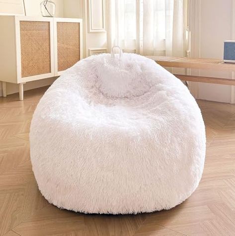 Fluffy Bean Bag Chair, Soft Bean Bag, Fluffy Stuffed Animals, Room Wishlist, Faux Fur Bean Bag, Bean Bag Cover, Large Bean Bags, Bean Bag Chair Covers, Bean Bag Covers