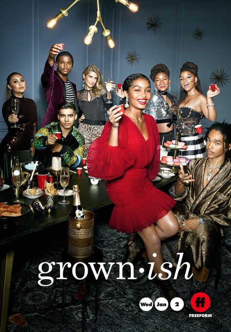 Grownish Cast, Tv Styling, African American Movies, American Movies, Grown Ish, Black Ish, Yara Shahidi, Famous In Love, Show Posters