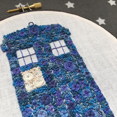 Doctor Who Embroidery Patterns, Dr Who Embroidery, Dr Who Cross Stitch Patterns, Dr Who Cross Stitch, Nerd Embroidery, Tardis Embroidery, Doctor Who Embroidery, Clothes Mending, Doctor Who Cross Stitch