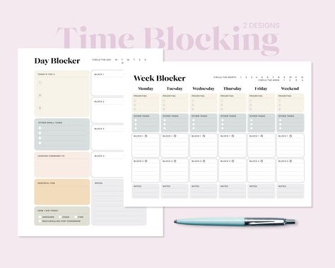 Time Boxing Planner, Time Blocking Printable, Priority Planner, Time Boxing, Time Blocking Planner, Mind Map Template, Hourly Schedule, Office Time, Work Task