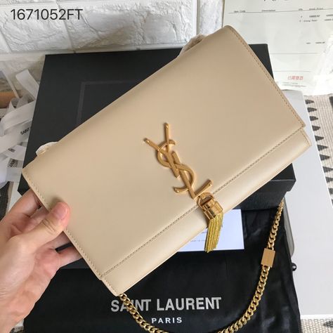 Ysl Saint Laurent kate slp chain flap bag with tassels original leather version Ysl Saint Laurent, Bag Outfit, Tassel Bag, Flap Bag, Cloth Bags, Ysl Bag, Yves Saint Laurent, Saint Laurent, Tassels