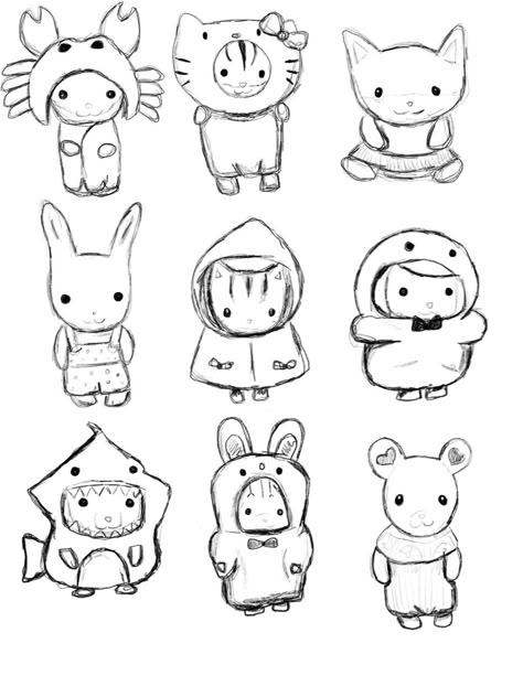 Sylvanian families Calico Critter Drawing, Sylvanian Families Tattoo, Calico Critters Drawing, Sylvanian Families Drawing, Calico Critters Tattoo, Tattoo Ideas Sketches, Sketches Procreate, Flash Tattoo Ideas, Family Artwork