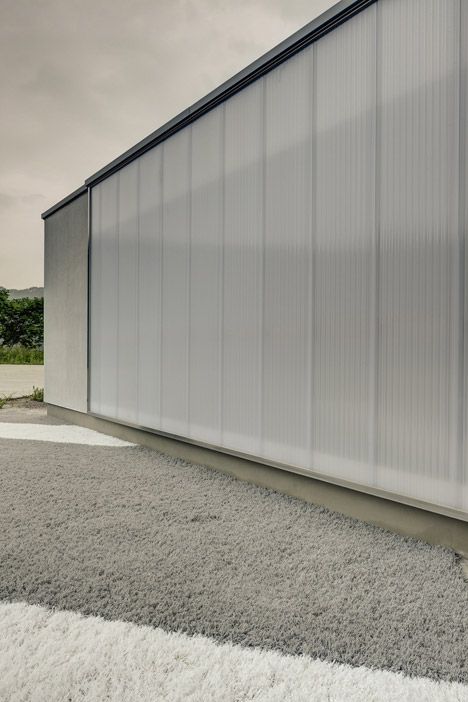 Translucent Wall, House Community, Japanese Town, Martin House, Community Centre, Polycarbonate Panels, Wooden Buildings, Steel Columns, Timber Cladding