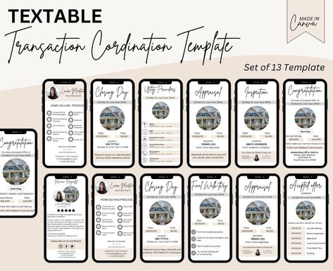 Real Estate Transaction Coordinator Templates, Textable, Canva Real Estate Templates | Realtor Marketing by AlwaysRealEstate on Etsy Transaction Coordinator Marketing, Real Estate Transaction Coordinator, Canva Real Estate, Digital Business Cards, Transaction Coordinator, Qr Code Generator, Real Estate Templates, Realtor Marketing, Digital Business Card