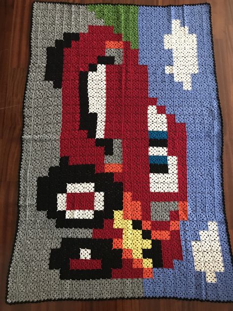 Cars Crochet Blanket, Car Crochet Blanket, Crochet Car Blanket, Granny Square Pixel Blanket, Disney Crochet Blanket, Crochet Pixel Blanket, Minecraft Crochet, Pixel Crochet Blanket, Crochet Quilt Pattern