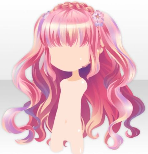 Magical Girl Hairstyles, Magical Girl Hair, Cocoppa Hair, Anime Long Hair, Chibi Hair, Pelo Anime, Drawing Hair Tutorial, Manga Hair, Pink Png