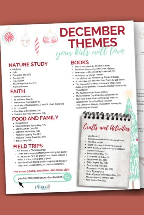 Free December homeschool ideas unit studies for your homeschool! Here, we gather the best ideas about Christmas tree lessons and science homeschool program to help you study Christmas around the world in your kindergarten, preschool, middle school, and high school classroom. Learn more about homeschool Christmas ideas at pambarnhill.com. December Themes, Christmas Lesson Plan, Homeschool Christmas, Science Homeschool, Homeschool Holidays, Unit Studies Homeschool, Homeschool Middle School, Christmas Units, Christmas Lesson