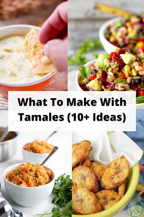 Finally - a list of what to make with tamales. My family and I always make tamales during the holidays. These sides are great ideas to help make the tamales last longer! Fall Side Dish Recipes, Mexican Food Recipes Enchiladas, Simple Side Dishes, Make Tamales, Mexican Food Recipes Appetizers, Summer Side Dishes Recipes, Delicious Side Dishes, Healthy Mexican Recipes, Mexican Chicken Recipes