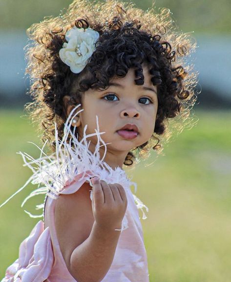 Baby Girl Hairstyles Curly, Biracial Hair, American Mom, Beautiful Black Babies, Cute Haircuts, Girl Haircut, Flower Girl Hairstyles