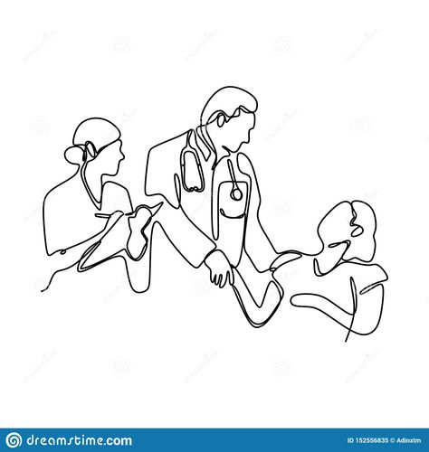 Continuous Line Drawing Of Doctor Talking With Patient Lying In Bed Stock Vector - Illustration of professional, person: 152556835 Drawing Of Doctor, Nurse Line Drawing, Hospital Sketch Drawings, Person Sleeping In Bed Drawing, In Bed Illustration, Doctor Helping Patient Drawing, Folder Design Inspiration, Doctor And Patient Illustration, Bed Illustration