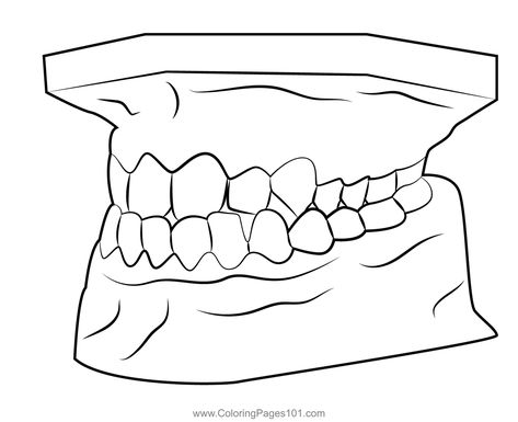 Teeth Jaw 3d Model Coloring Page Health Coloring Pages, Free Kids, Printable Coloring Pages, Printable Coloring, Coloring Pages For Kids, Coloring Page, Free Printable, Coloring Pages, For Kids