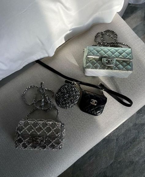 Luxury Bags Collection, Pretty Bags, Metallic Bag, Cute Bags, Backpack Purse, Coco Chanel, Luxury Items, Fashion Handbags, Chanel Bag