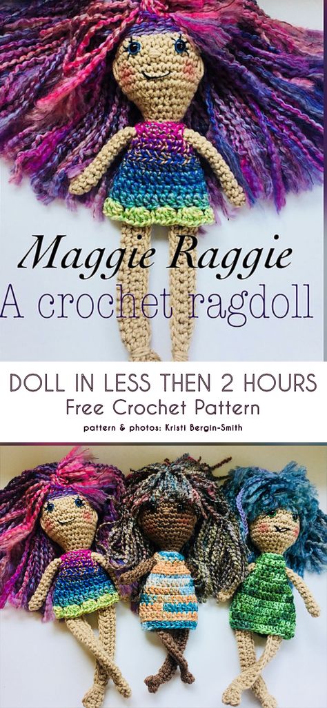 Crochet Toy in Less Then 2 Hours Free Patterns Ragdoll Pattern, Rag Doll Pattern, Crochet Dolls Free Patterns, Your Crochet, Rag Dolls, Crochet Bear, Yarn Projects, Crochet Toy, Crochet Doll Pattern