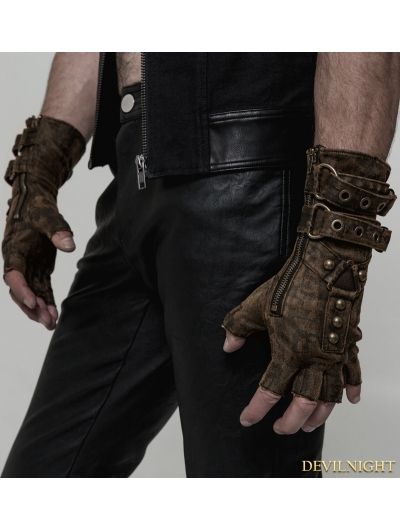 Coffee Steampunk Gloves for Men Steampunk Gloves, Steampunk Mode, Steampunk Belt, Steampunk Outfits, Punk Costume, Moda Steampunk, Steampunk Men, Mode Steampunk, Brown Gloves