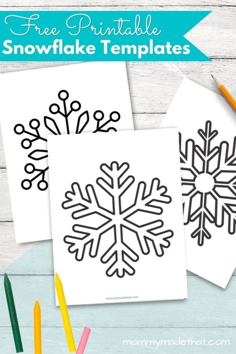 Free Snowflake Templates Snowflake Printables, Popsicle Sticks Halloween Crafts, Printable Snowflake Template, Popsicle Stick Snowflake, Heart Shapes Template, Snowflakes Art, Snowflake Cutouts, Snowflake Template, Snowflake Craft