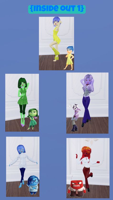 {Inside out 1} #Dress to impress #Roblox #Outfitideas #Insideout1 Xmas Day Outfit Ideas, Optical Illusion Dress, Shimmering Dress, Duo Dress, Model Legs, Disney Themed Outfits, Costumes For Teens, Dressed To Impress, Baddie Outfits Ideas