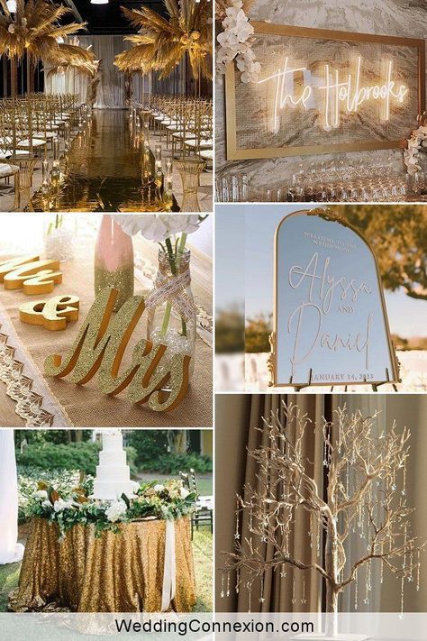 Dazzle your guests with amazing sparkling wedding decor ideas that are not only timeless but will also add a glamorous flair. Read our article ans find exquisite sparkling wedding decorations that are right on trend this year at WeddingConnexion.com. Vintage Rustic Wedding, Cottagecore Bohemian, Sparkling Wedding, Wedding Favor Labels, Toasting Flutes Wedding, Desert Chic, Vintage Wedding Decor, Sparkling Rose, Sequin Tablecloth