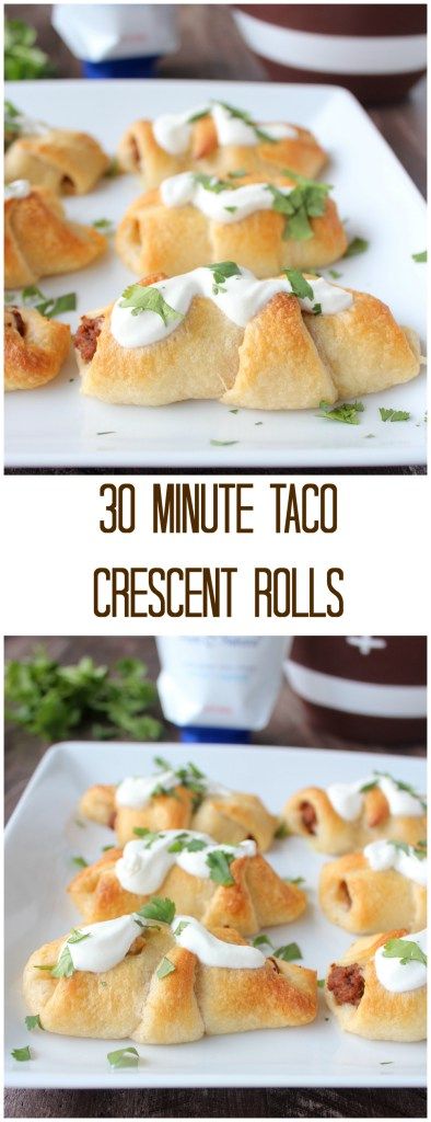 30 Minute Taco Crescent Rolls Recipe Taco Croissant, Taco Crescent Rolls, Crescent Roll Dessert, Easy Crescent Rolls, Brunch Sandwich, Brunch Sides, Superbowl Appetizers, Croissant Recipe, Crescent Roll Recipes