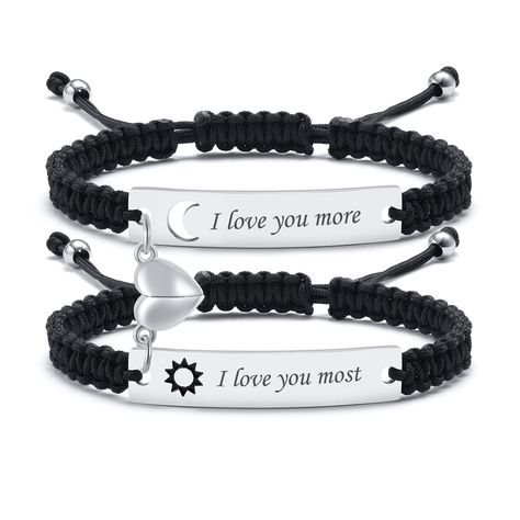 PRICES MAY VARY. Personalized His Her braided couple bracelet - Handmade and can be engrave love quoto or your Personalized text.Your text will be laser engraved deeply and central.No matter where you go and what you do,this bracelet is a meaningful distance bracelet gift for your lover,friend and family. Couple Bracelet Features - hand weave rope bracelet ; Nameplated Size:1.57"x0.3"(40mm x 8mm); Adjustable Length:6.7"-10.2" (17cm-26cm),You can adjustable the size following your wirst size; Pol Relationship Bracelet, Bracelet For Him, Relationship Bracelets, Matching Couple Bracelets, Couples Bracelets, Distance Bracelets, Braided Rope Bracelet, Rope Bracelets, Couples Bracelet