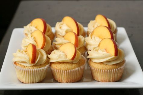 Peaches Cream Cheese, Peach Cupcakes, Dried Peaches, Baking Stuff, Peach Cake, Peach Cream, Cupcake Frosting, Peaches Cream, Eat Dessert First