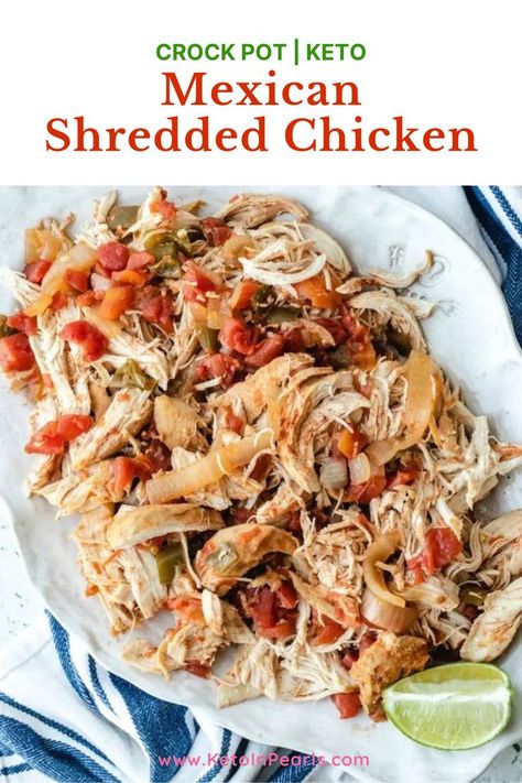 Mexican Shredded Chicken Instant Pot, Chicken Recipes Low Cholesterol, Keto Shredded Chicken, Chicken Recipes Low Sodium, Shredded Chicken Instant Pot, Keto Mexican Chicken, Shredded Chicken Recipe, Dairy Free Keto, Chicken Mexican