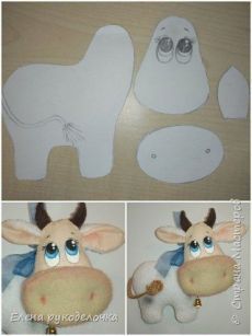 Cow Craft, Baby Mobil, Felt Animal Patterns, Felt Crafts Patterns, Soft Toy Patterns, Animal Sewing Patterns, Sewing Stuffed Animals, Sewing Toys, Foam Crafts