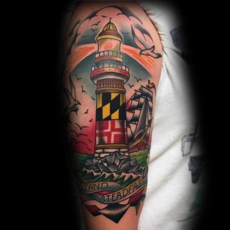 50 Maryland Flag Tattoo Ideas For Men - State Flag Designs Maryland Tattoo Ideas, Maryland Stamp Tattoo, Maryland Theme Tattoo, Maryland Blue Crab Tattoo, Dirigo Maine Tattoo, Maryland Tattoo, Maryland Flag, Flag Tattoo, Leg Sleeve Tattoo