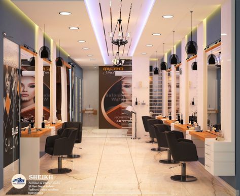 Luxury Salon interior design Luxury Salon Interior Design, Parlour Interior, Parlour Design, Iphone Screen Repair, Interior Design Videos, Studio Makeup, Beauty Room Decor, Ceiling Design Modern, Salon Interior Design