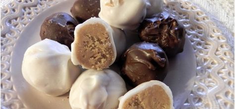 peanut | Peanut Butter Snowball Recipe for the Holidays Snowball Recipe, Peanut Butter Snowballs, Snowballs Recipe, Almond Bark, Peanut Butter Balls, Gluten Free Sweets, White Candy, Candy Desserts, Dessert Drinks